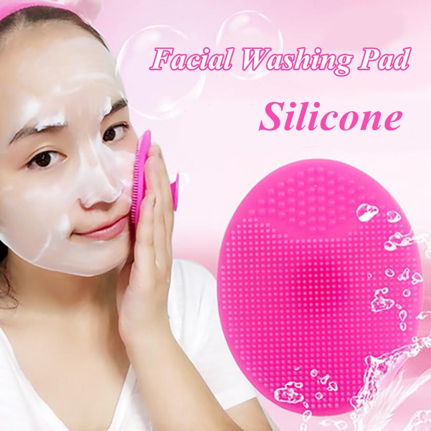 Sikat Pembersih Wajah Silikon Silicone Facial Cleansing Pad Brush Aman untuk Kulit Bayi Face Brush