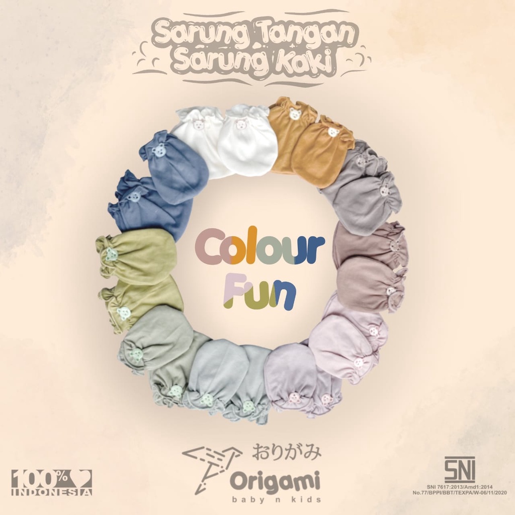 ORIGAMI Sarung Tangan Kaki Bayi - JB