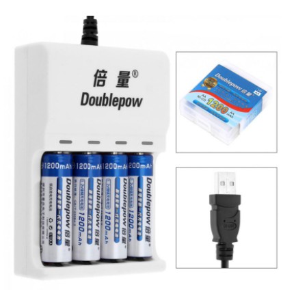 [BATERAI] - Charger Baterai 4 slot AA/AAA + 4 PCS AA Battery 1200mAh - EPC-BTY-14M