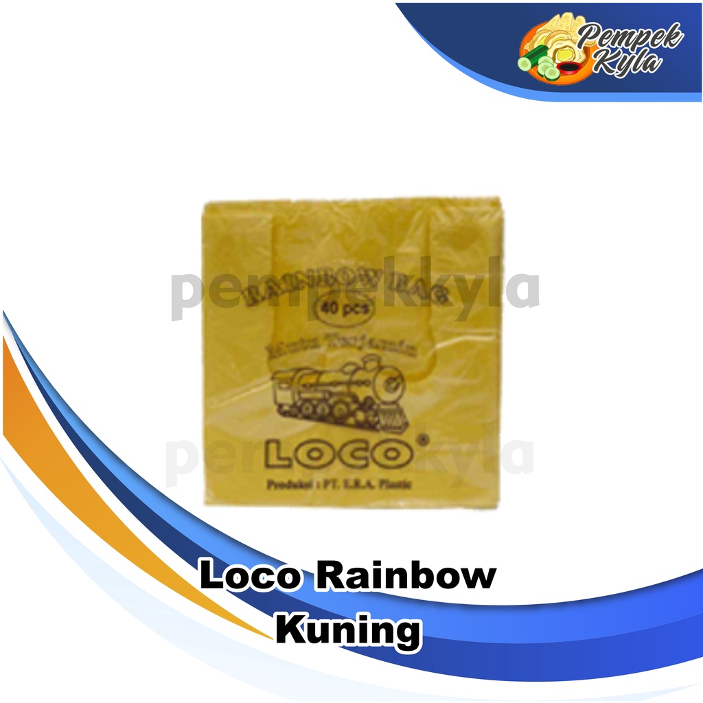 Kantong Plastik Kresek Loco Rainbow 15 x 30 dan 24 x 38 cm (per pack)