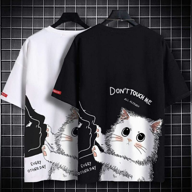 T-SHIRT OVERSIZE DONT TOUCH ME KUCING / ATASAN OVERSIZE WANITA