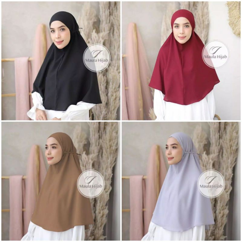 JILBAB BERGO TALI STANADAR SYAFANY,KHIMAR POLOS,JILBAB KHIMAR TALI JUMBO, HIJAB INSTAN MARYAM-8