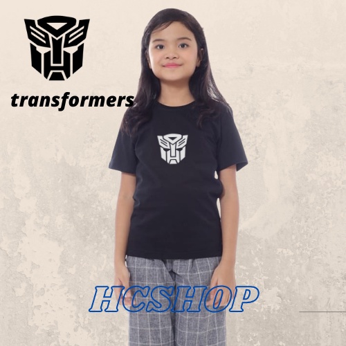 Kaos Anak Transformer Cutton Combed Baju Oblong Anak Unisex Kaos Anak Cewek Cowok Usia 2-16 Tahun