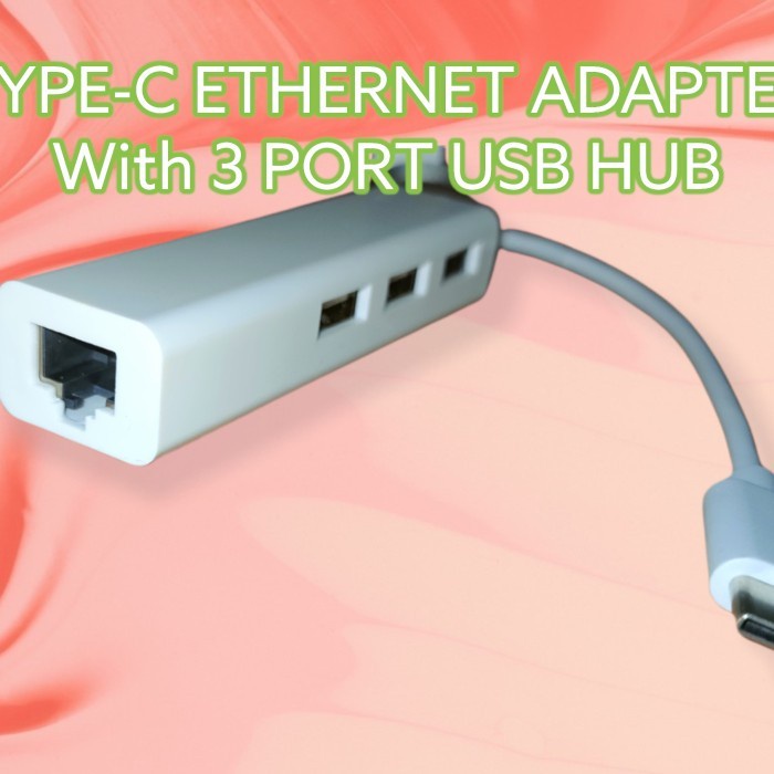 USB Tipe C 3.1 Ethernet Jaringan LAN Adapter untuk PC Laptop Tablet Macbook+ usb hub 3 port