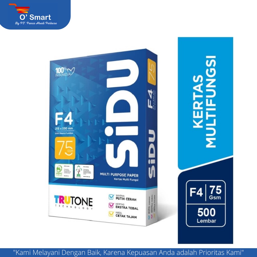

SINAR DUNIA / SIDU Kertas F4 70/75 Gsm Kertas Fotocopy