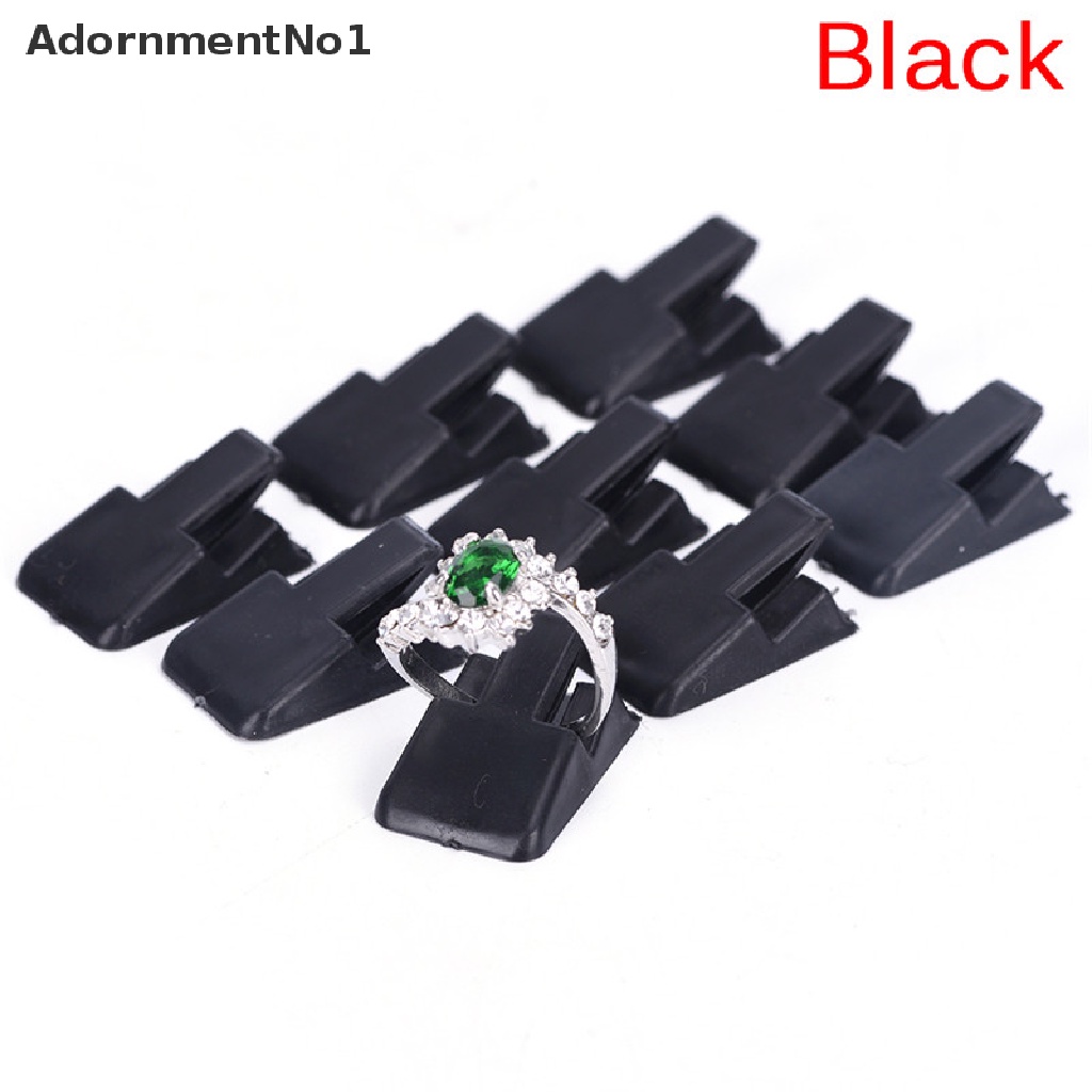 (AdornmentNo1) 10pcs / Set Stand Holder Display Cincin Bahan Plastik Frosted Untuk Dekorasi