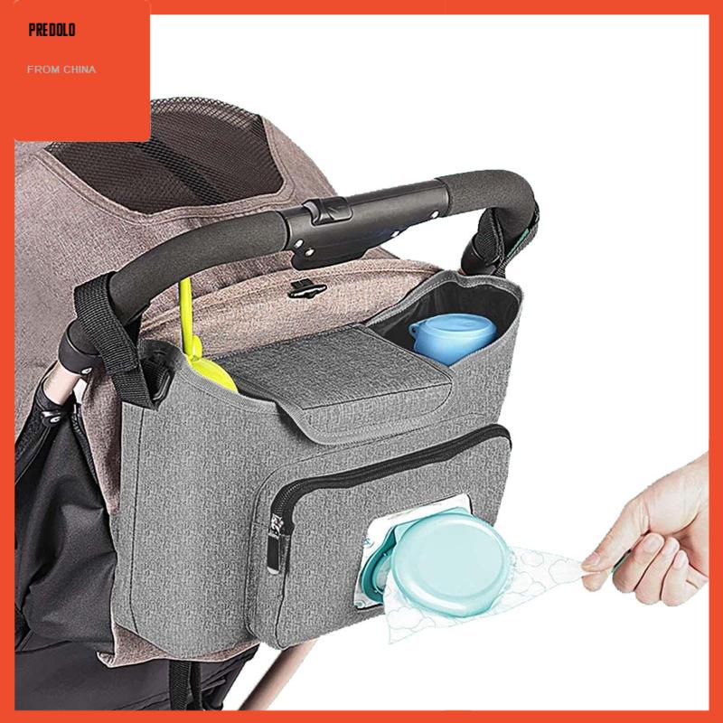 [Predolo] Baby Stroller Organizer Detachable Bag for Diaper Phone, Toys Snacks