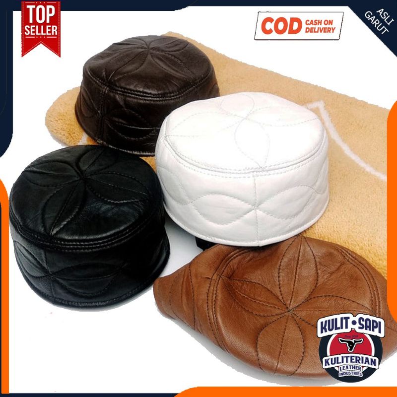 Kopeah Dewasa Peci Muslim Kulit Asli