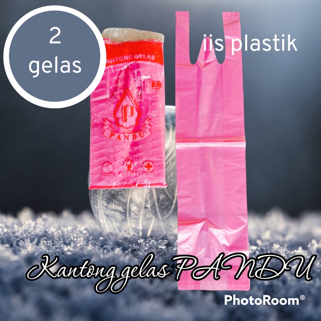 HD kantong plastik gelas 1 dan 2 / plastik kantong pandu / Kantong Kresek Single Cup Double Cup