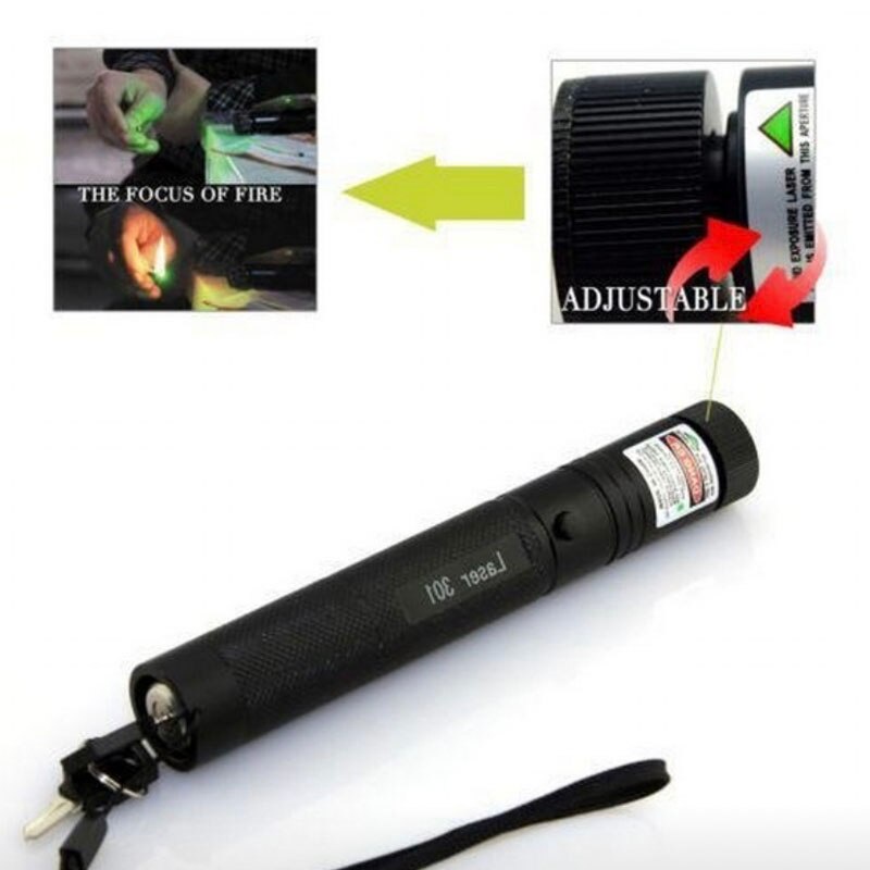 Green Beam Laser Senter Lampu Laser Pointer 1MW 532NM Baterai+Charger