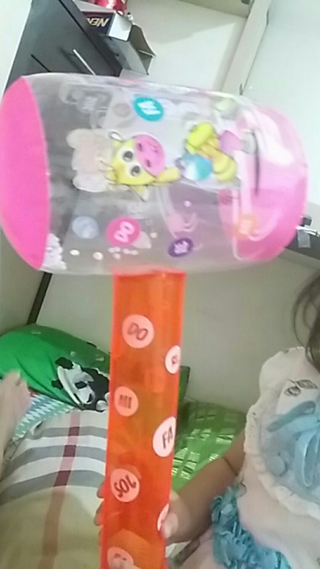 Mainan Balon Palu Transparan / Bening 45cm Ada Kincringannya