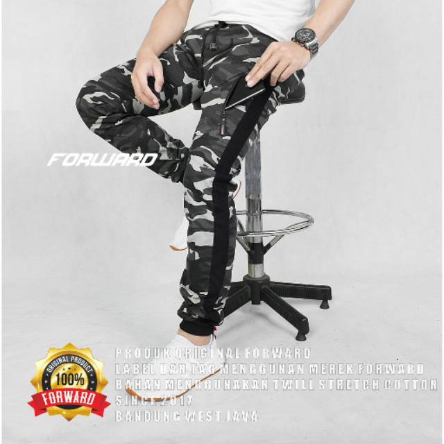  Celana  joger pria army camo loreng pant forward  Shopee 