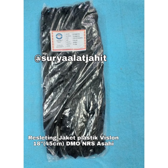 Resleting Jaket 45cm DMO NRS Asahi vislon @1lsn rp.29.000/12pcs