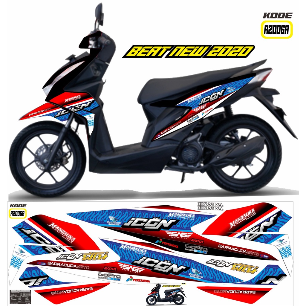 Stiker/Striping/decal beat new 2020 mandalika
