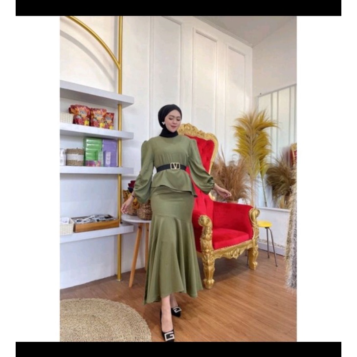 SETELAN ROK+FREE BELT