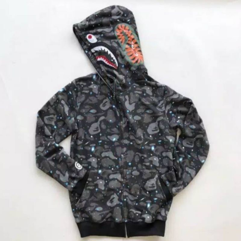 jaket_BAPE_hoodie_GALAXY_WGM_SHARK