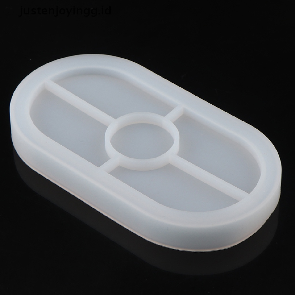 // justenjoyingg.id // Concrete Oval Mold Ashtray Coaster Square Flexible Silicone Tray Mold Epoxy ~