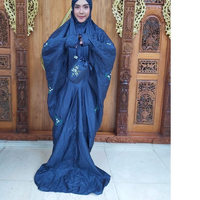♧ Mukena Dewasa Traveling Terusan Parasut Loufie bordir JUMBO Adem Tebal ➼