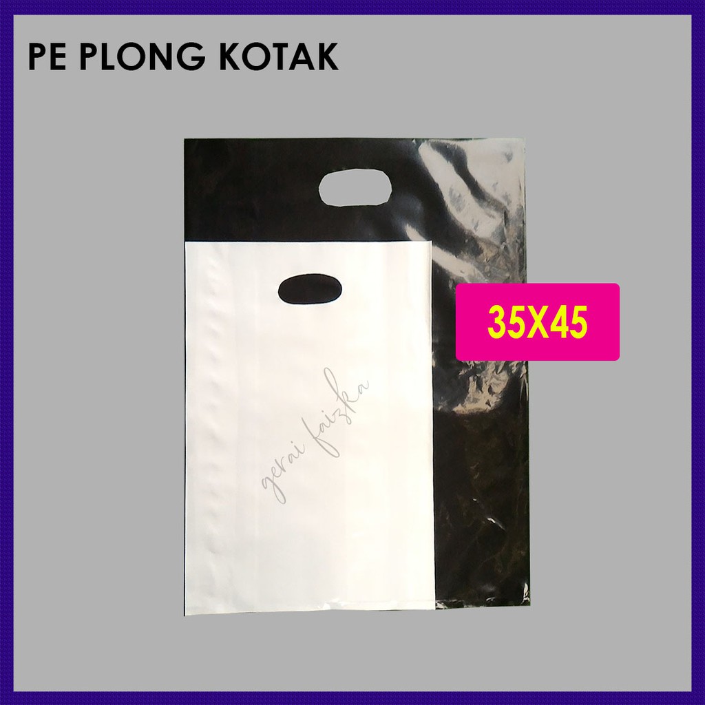 KANTONG PLASTIK DISTRO (PE PLONG KOTAK) 35X45