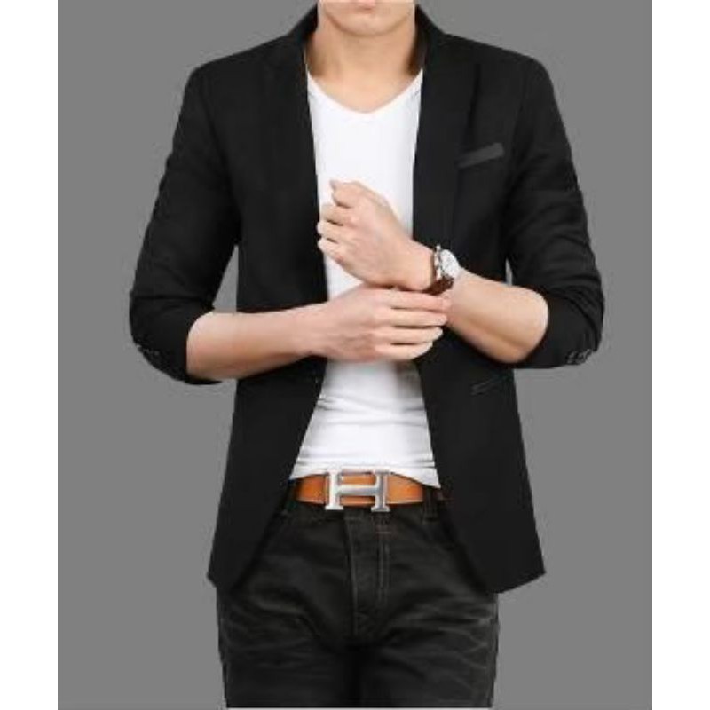 JAS BLAZER PRIA HITAM/JAS WISUDA/JAS KEREN MURAH