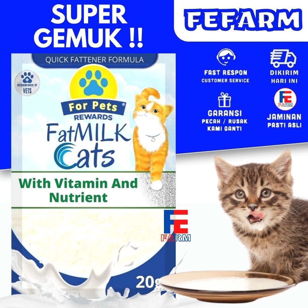 Susu Penggemuk Pertumbuhan Untuk Kucing FAT MILK CATS FEFARM