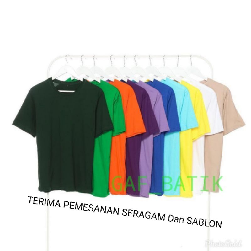 [LANGSUNG DARI PABRIK] Kaos Polos  cotton combed 30s  |ONECK| unisex | kaos polos pendek | baju pria | kaos pria