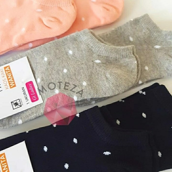Ds101Poq Kaos Kaki Wanita / Ladies Socks Pendek - Gt Ladies - All Size Sneaker - Dot Salem Wqd101Gtt