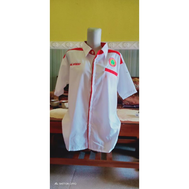 seragam perawat/baju PPNI/kemeja putih/seragam kantor/lengan pendek/panjang GRATIS BORDIL NAMA