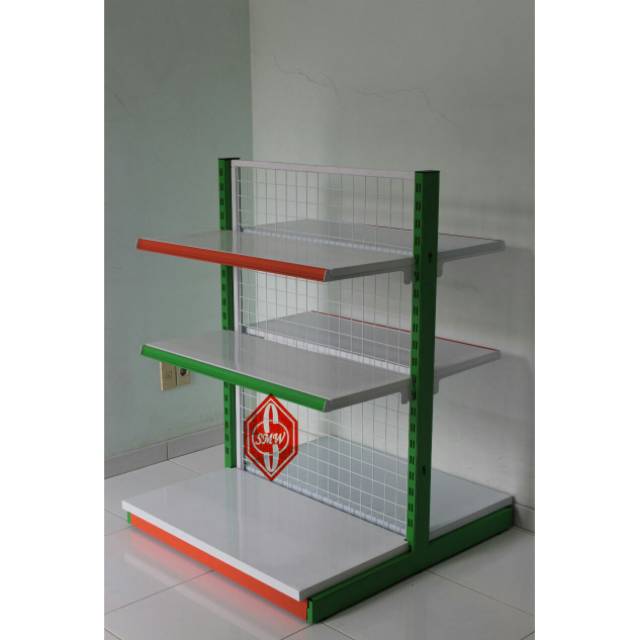 Rak Gondola Double Premier Supermarket Sakura T.120cm