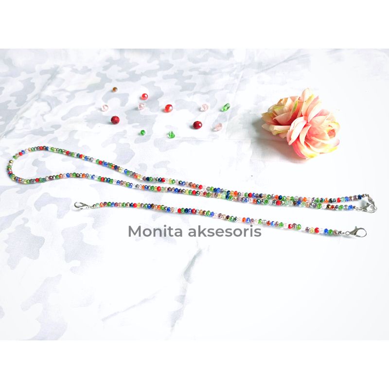 Konektor masker | Konektor masker kristal | Konektor masker mutiara | Konektor masker mewah | strap 