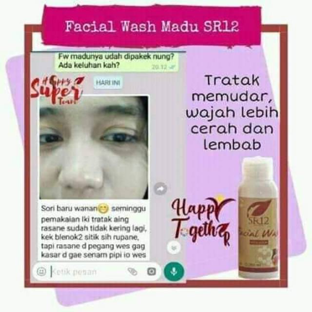 Facial Wash Madu SR12 | Facial wash honey sr12