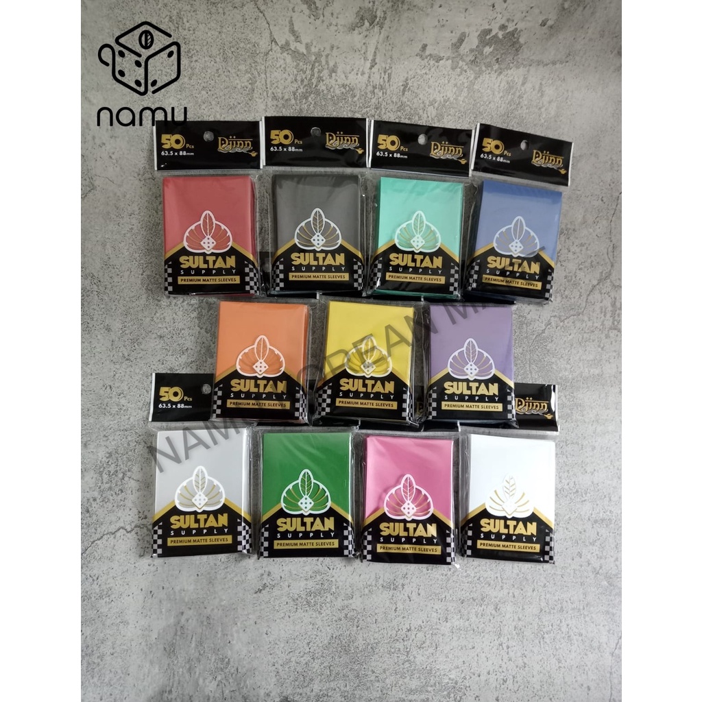 

Sultan Djinn Premium Matte Sleeves 66x91mm Colored Back Plastik Kartu All Color 50pcs