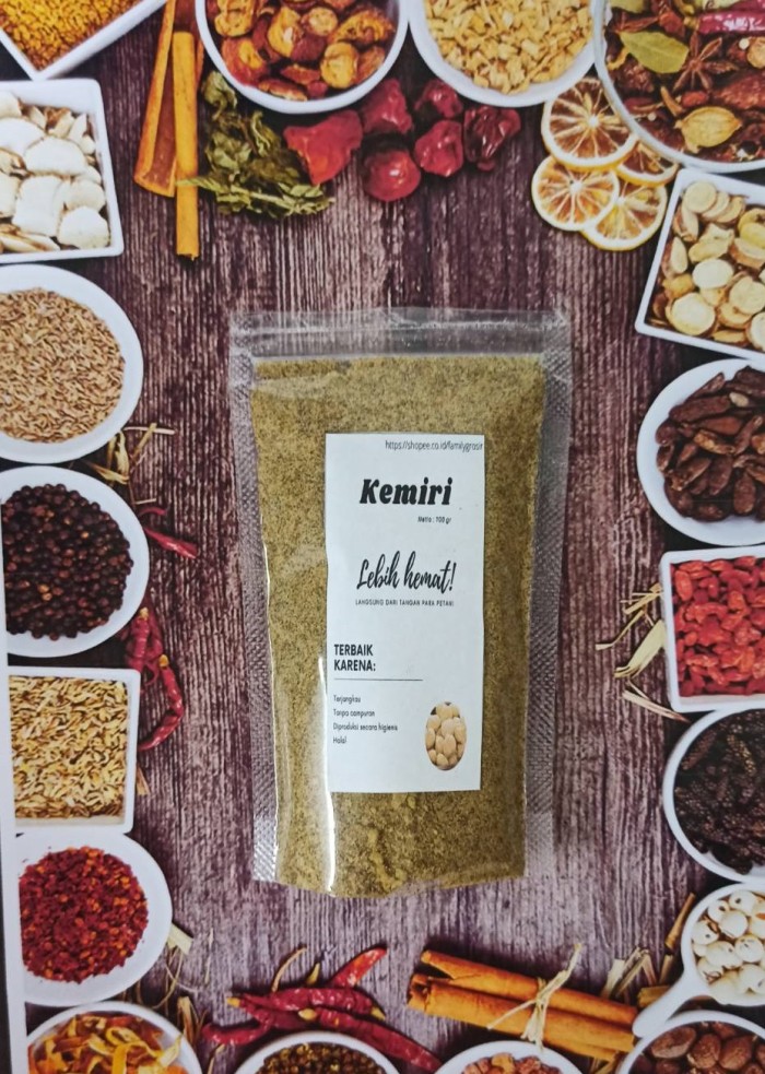 

Kemiri Bubuk Premium 100gr | Tanpa Campuran | Grade Terbaik