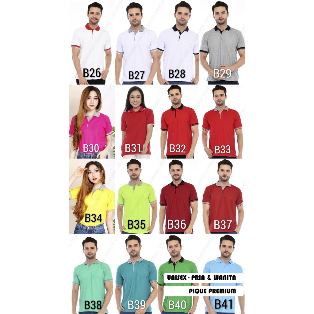 Kaos kerah / kaos polo / poloshirt / polo shirt / Kaos polo Pique Premium Size Besar-2