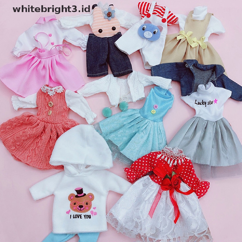 (whitebright3.id) Mainan Baju Boneka BJD 30cm + Sepatu Skala 1: 6 Untuk Anak Perempuan DIY