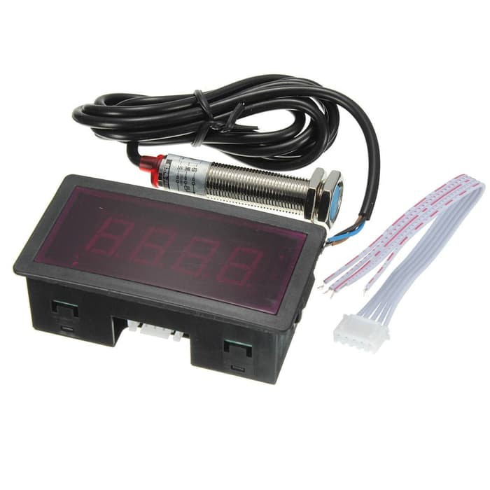 Tachometer Digital LED Blue RPM Speed Meter Sensor Proximity Switch