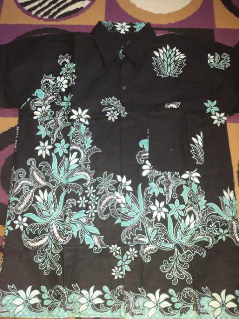 Kemeja Batik Kode Pb 4066 | Batik Sakura Hijau | Risna Batik Hrb026