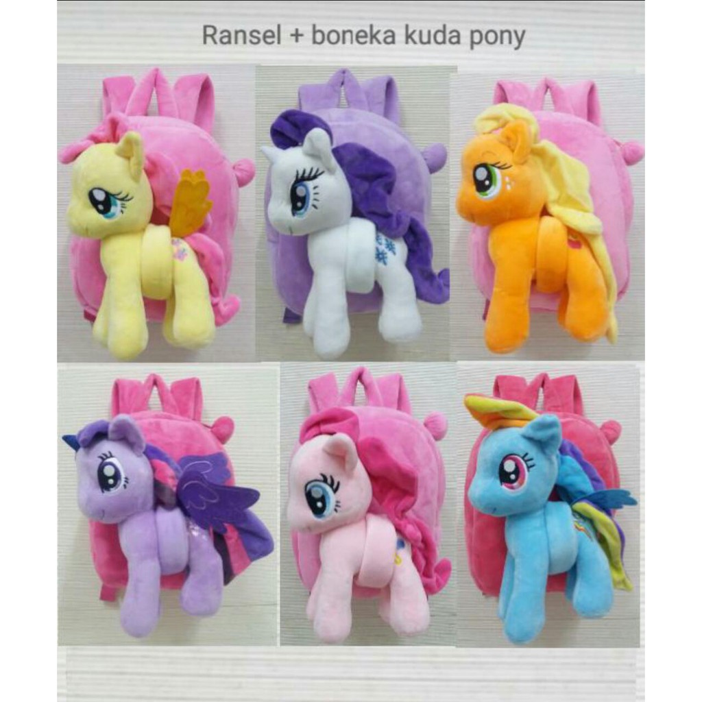 tas ransel + boneka kuda pony my ransel Anak sekolah paud kado uitah baby