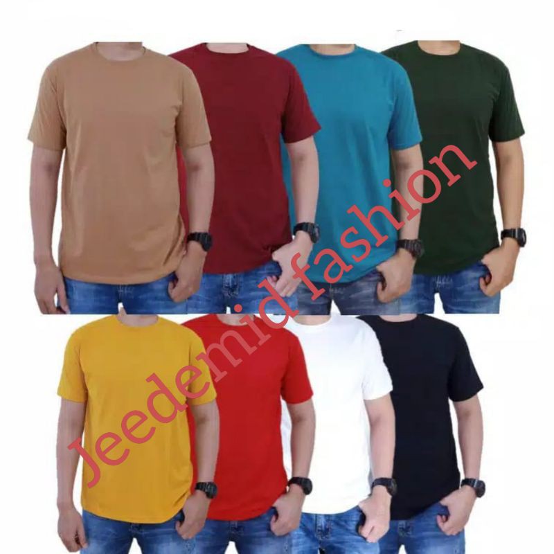 Kaos Polos Lengan Pendek Kerah O neck