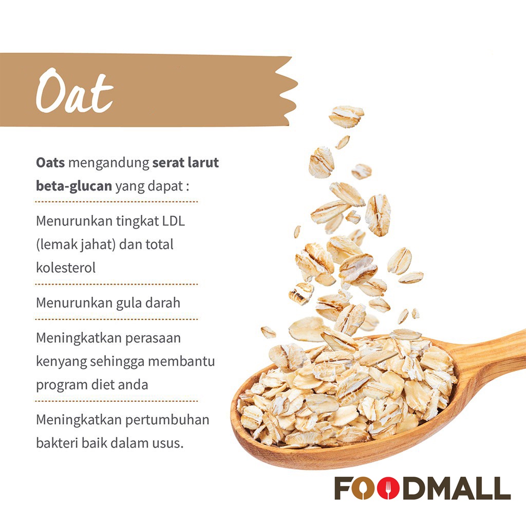 Rolled Oat Australia 1 kg / Oatmeal Menu Sehat