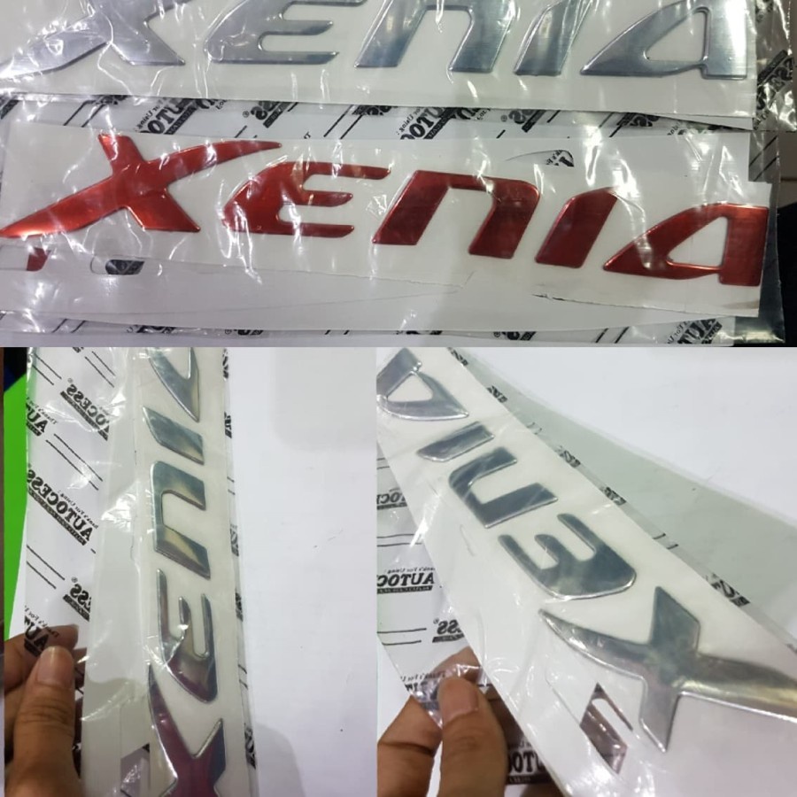 Emblem / Logo Bagasi Belakang Mobil Xenia - Merah