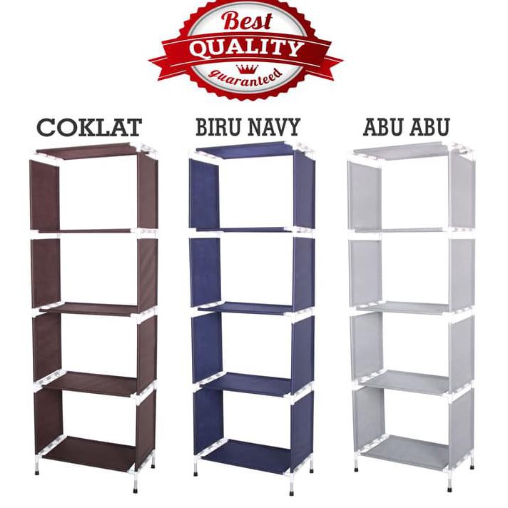 Siapkirim# Rak Buku Portable Aluminium Rak Serbaguna 5 Lapis A428