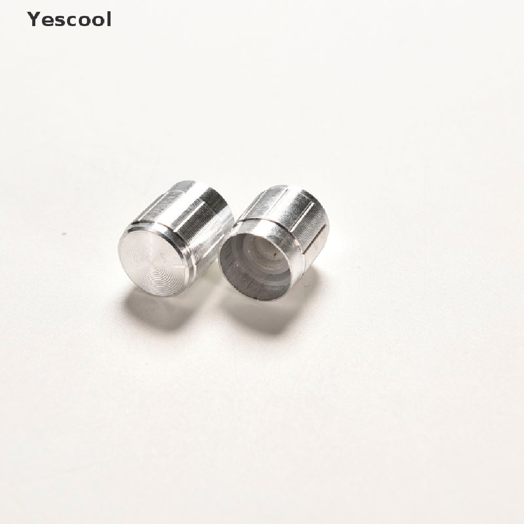 Yescool 10PCS Kenop Saklar Potentiometer Putar Kontrol Volume Lubang Pointer 6mm Bahan Aluminum