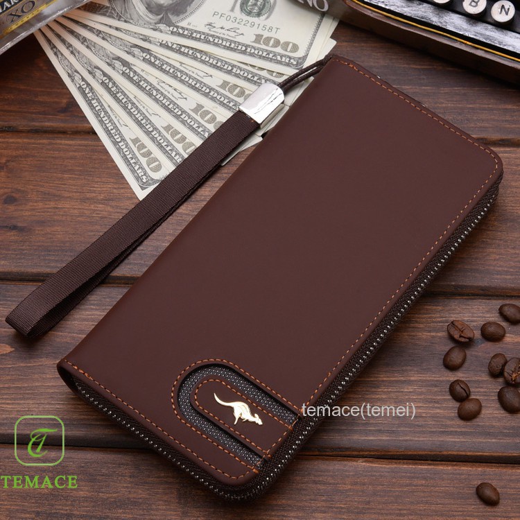 (BISA COD) DEABOLAR Dompet Pria Bahan Kulit - JC222-Hitam-Coklat