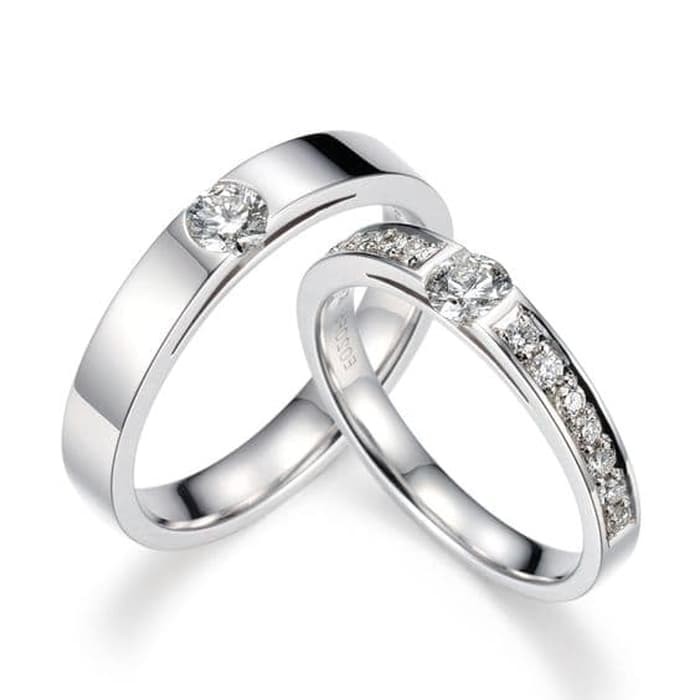 Cincin Kawin Couple, Perak, Palladium, Tunangan, Nikah, Pasangan CINCIN ISLAMI PERAK