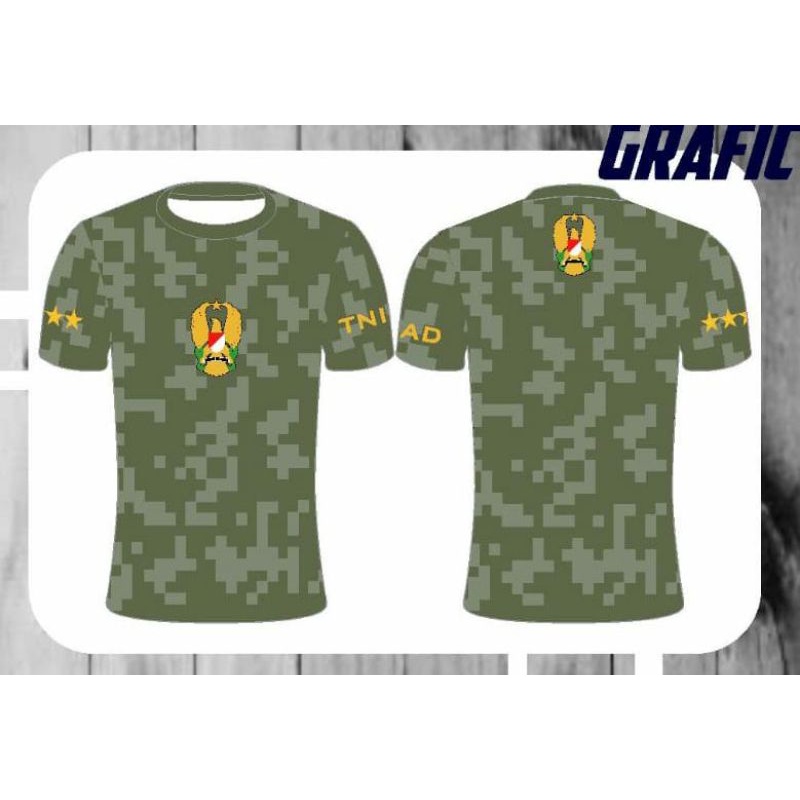 JERSEY TNI KAOS PRIA DEWASA LORENG TNI AD TNI AU TNI AL POLICI MILITER