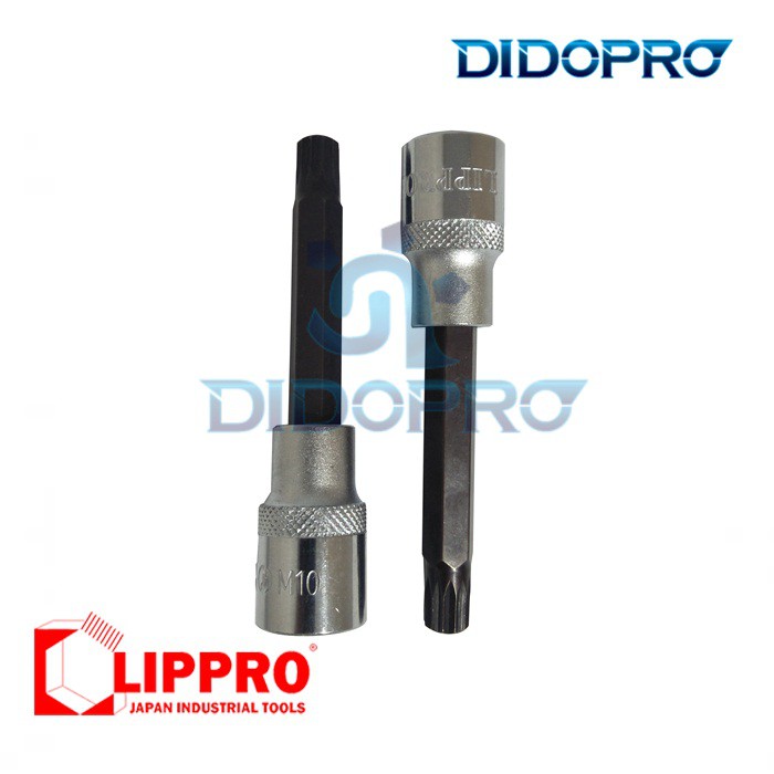 Lippro Mata Socket Star Bit Long M10x10 cm DR 1/2&quot; /Kunci L Bintang