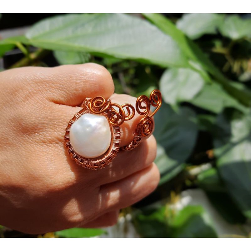 cincin/ bros cincin jilbab/ bros ring syal mutiara baroque