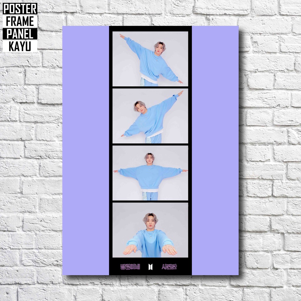 Poster BTS Jungkook Festa 2021 Frame Kayu Solid A4 JNK230