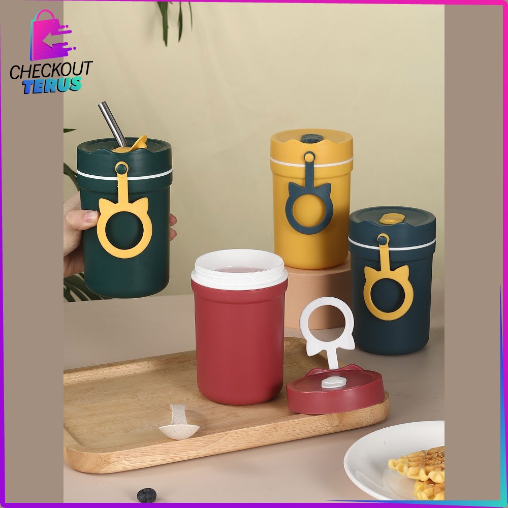 CT C377 Breakfast Cup Portable Tempat Sup Bubur  Anti Tumpah Soup Cup Kontainer Tempat Bekal Makanan Tempat Sarapan